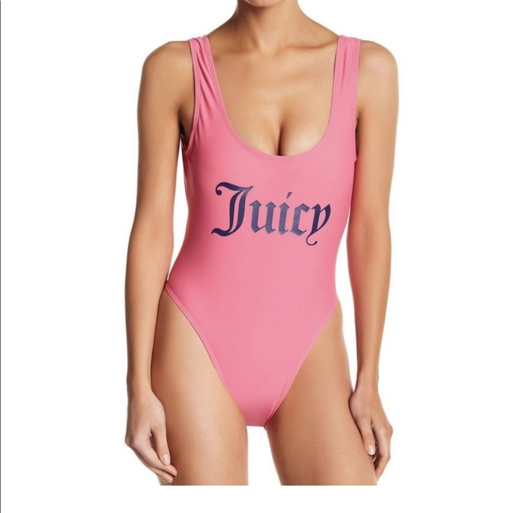 Juicy Hot Pink One-Piece Bathing Suit 👙.
